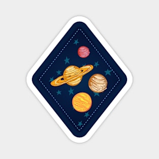 Cute Space Stamp Magnet