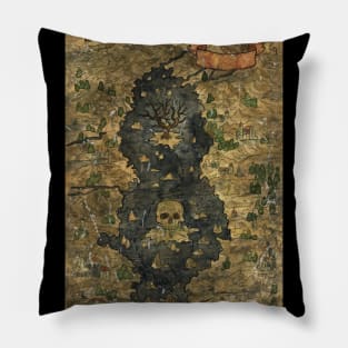 Pirate Map 2 (Fantasy). Pillow