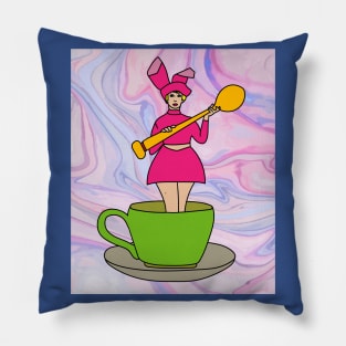 Coffee Cup Bathing Drinking Crazy Pillow