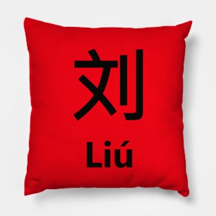 Chinese Surname Liú Pillow