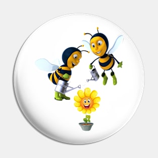 Busy Bees make Happy Flowers - makes the world go around Pin