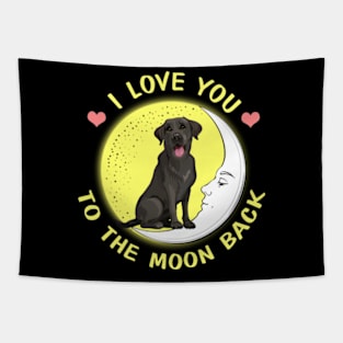 I Love You To The Moon And Back Labrador Tapestry