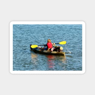 A Boy And His Canoe Magnet