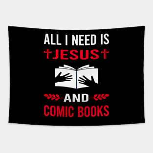 I Need Jesus And Comic Books Comics Tapestry