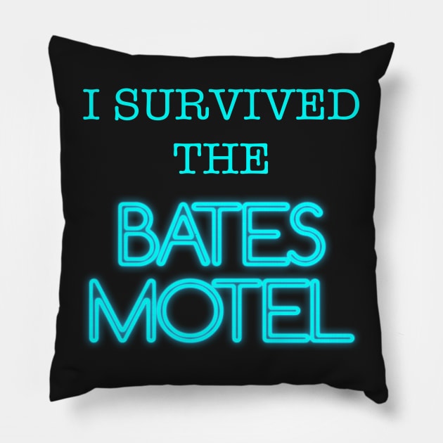 I Survived The Bates Motel Pillow by opiester