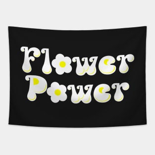 White and Yellow Floral Pattern Tapestry