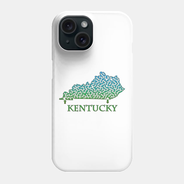 State of Kentucky Colorful Maze Phone Case by gorff