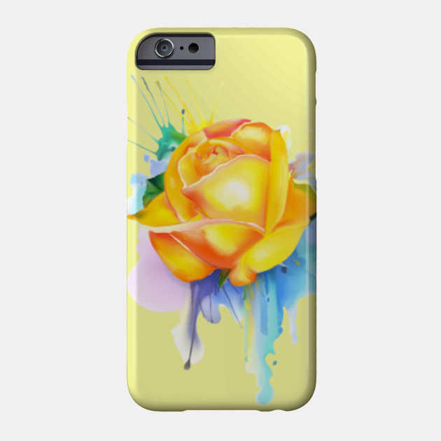 Watercolor Liquid Yellow Rose Painting Flower Yellow Rose