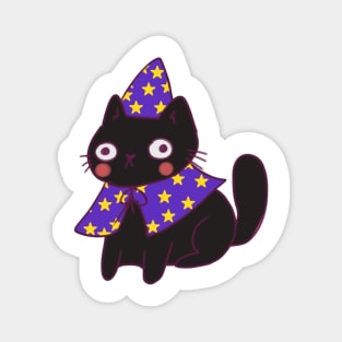 Black wizard cat Magnet