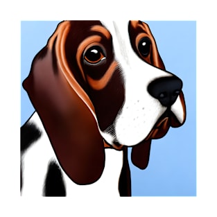 Basset Hound dog portrait T-Shirt