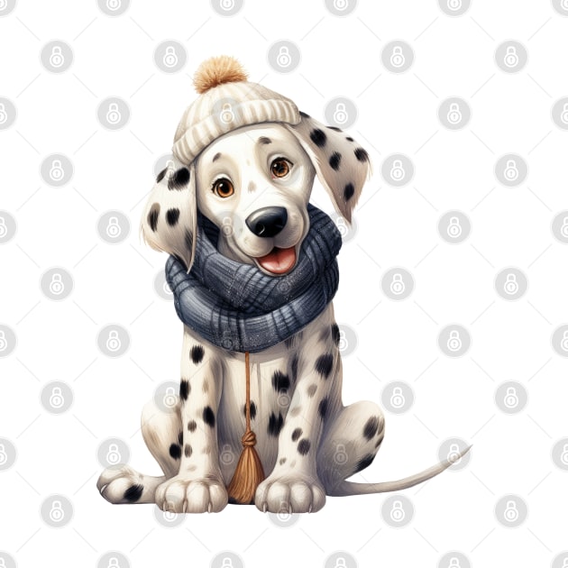 Winter Dalmatian Dog by Chromatic Fusion Studio