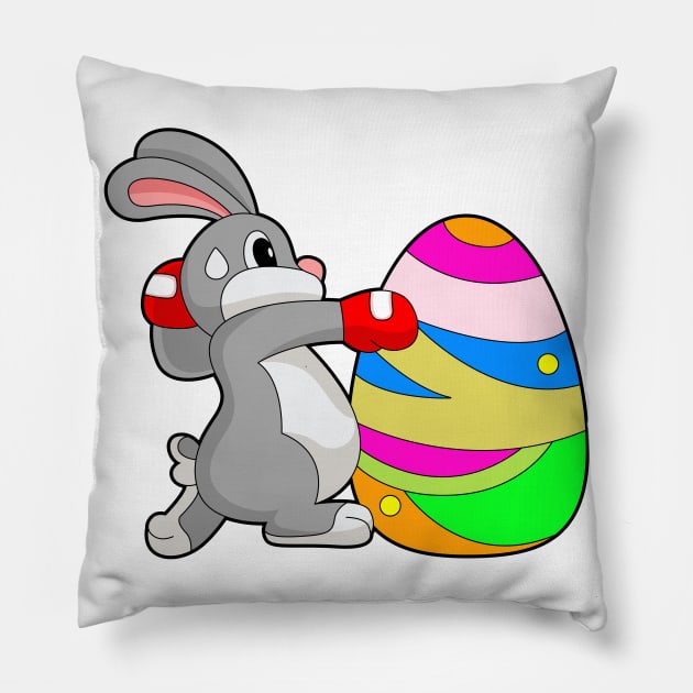 Rabbit Easter Easter egg Boxing Pillow by Markus Schnabel