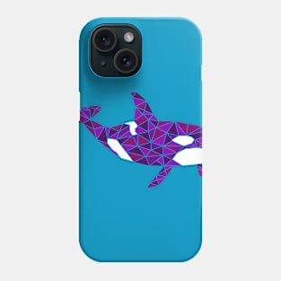 Purple geometric orca Phone Case