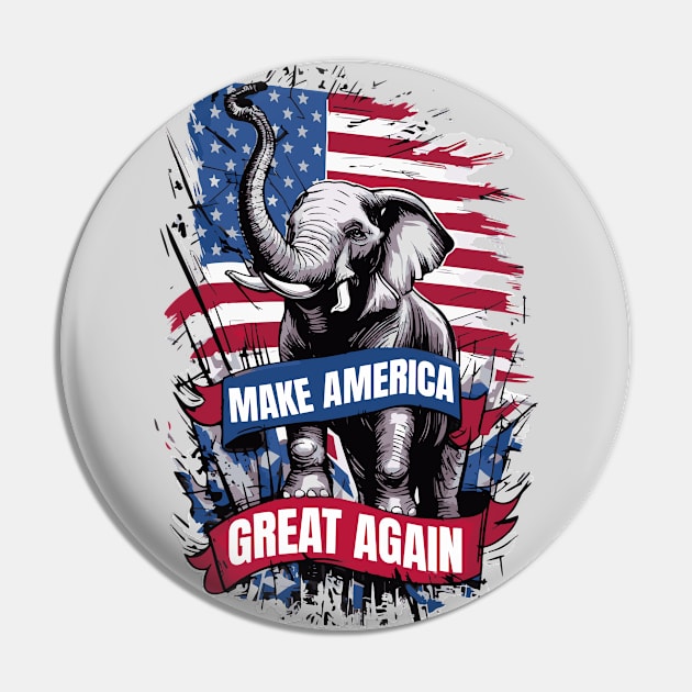 Make America Great Again - MAGA Pin by BobaTeeStore