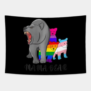 Mama Bear Lgbt Gay Trans Pride Support Lgbtq Parade Tapestry