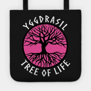 tree of life Yggdrasil Pink Valhalla Vikings Tote