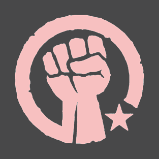 Dusty Pink Socialist Fist T-Shirt