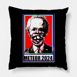 Vote Meteor 2024 in Hellfire Red Pillow