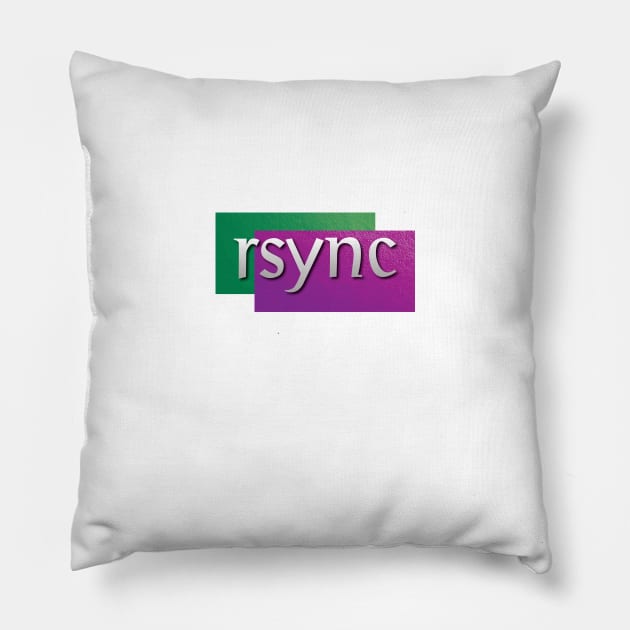 Rsync Logo HD Remake Pillow by nerd_crafter