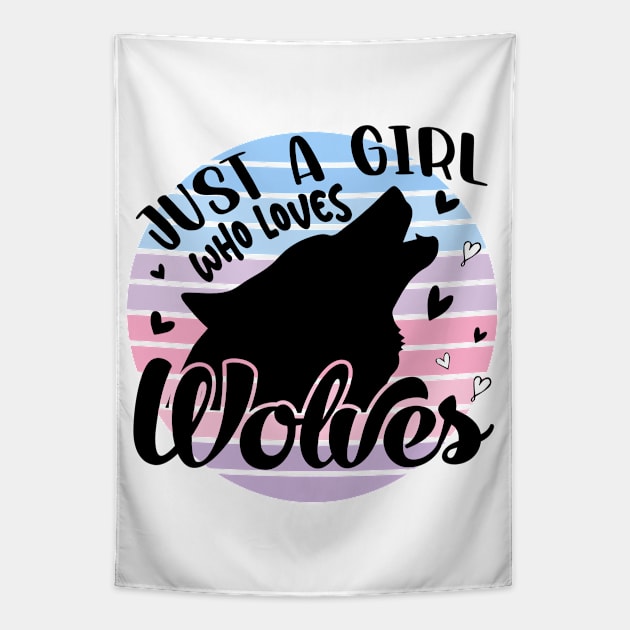 Just a girl who loves Wolves 6 a Tapestry by Disentangled