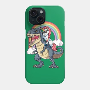 Unicorn Riding Dinosaur Phone Case