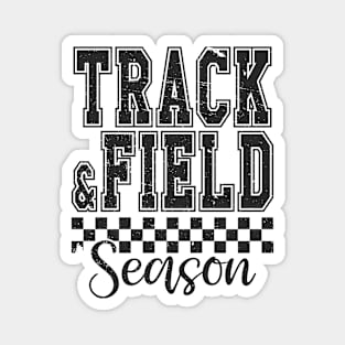 Track and field season Distressed Tshirt Magnet