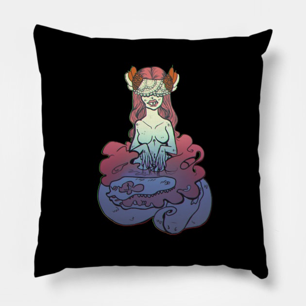 Siren of the Bayou Pillow by Caiwin