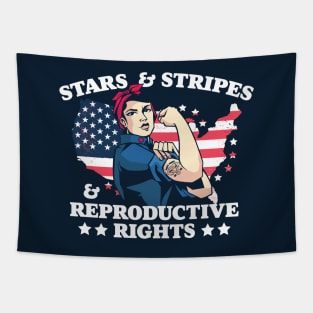 Stars and Stripes and Reproductive Rights // Patriotic American Feminist Tapestry