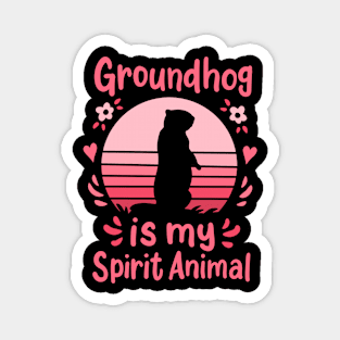 Groundhog Spirit Animal Magnet