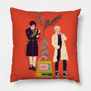 ATEEZ Seonghwa Hongjoong 80s strawberry art Pillow