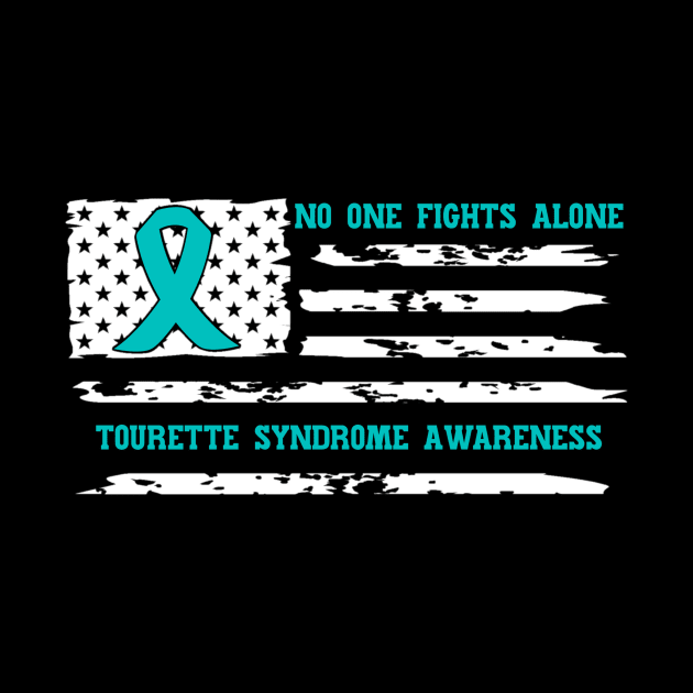 No One Fights Alone Tourette Syndrome Awareness by Geek-Down-Apparel