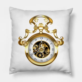 Steampunk pocket watch Pillow