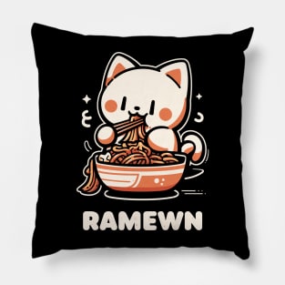 Ramen And Cats - Ramewn Pillow