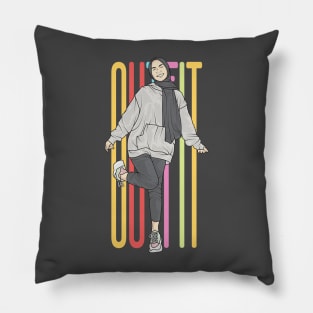 Hijab Hoodie Lady Pillow