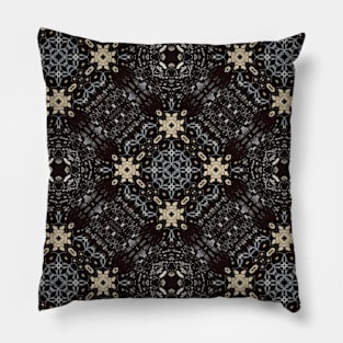 Black and White Gear Looking Pattern - WelshDesignsTP002 Pillow