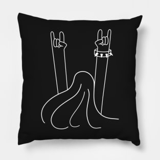 Metal Concert hand horns metal fan Pillow