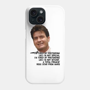 Charlie sheen quotes Phone Case