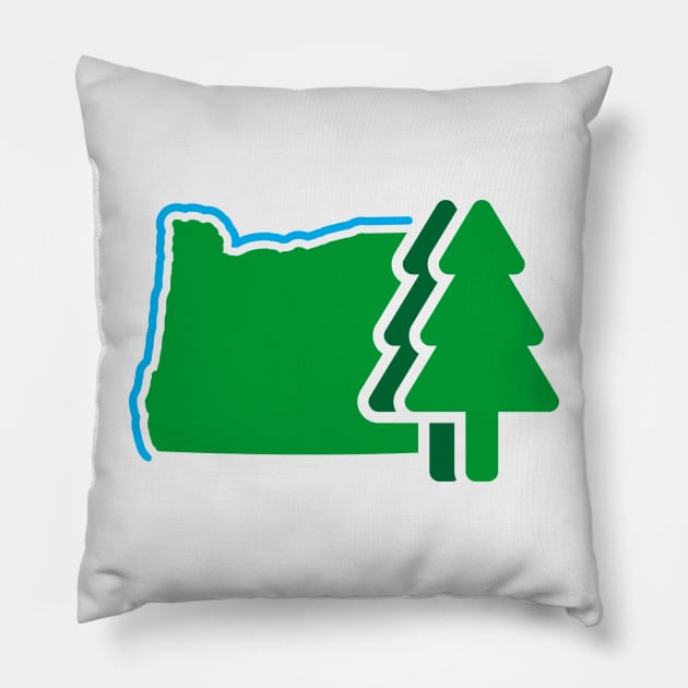 Oregon Trees Pillow by TaterSkinz