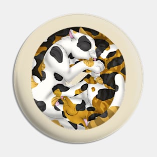 Yin-Yang Cats: Calico Tabby Pin