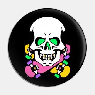 Skull skateboard Pin