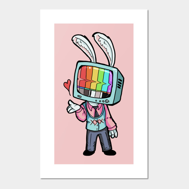 Bunny Tv Tv Head Posters And Art Prints Teepublic