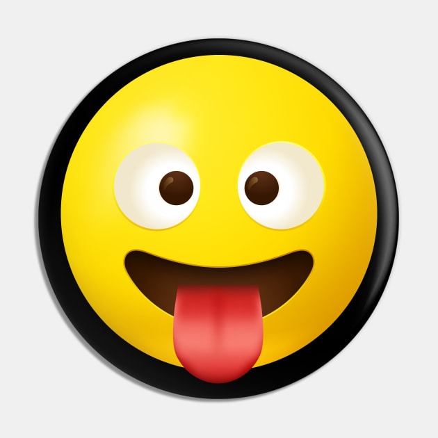 Crazy face emoji Pin by Vilmos Varga