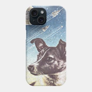 Laika Space Dog / Retro Faded Soviet Style Design Phone Case