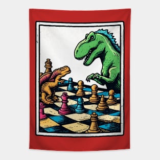 Dinosaur Chess Tapestry