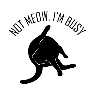 Not Meow, I'm Busy Funny Cat Gift T-Shirt