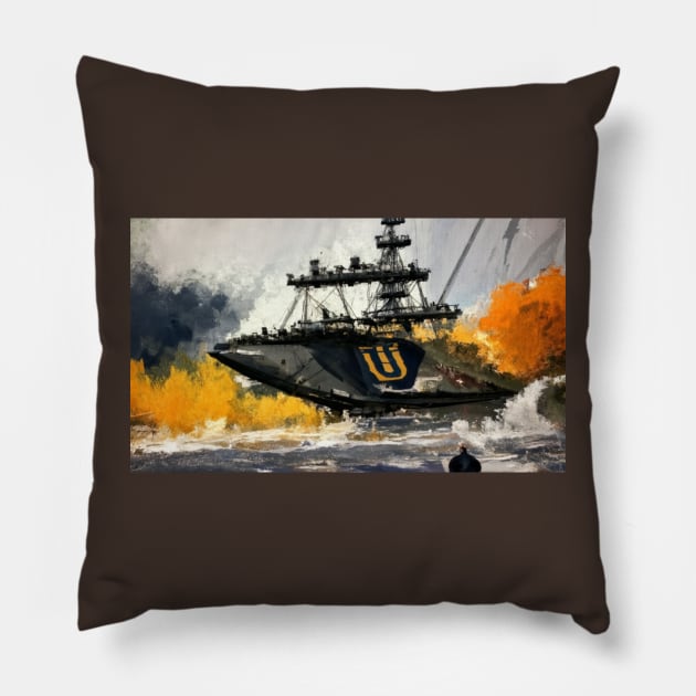 Navy Ship Pillow by U.S. Navy History Podcast