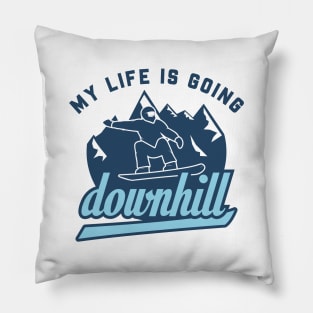 Downhill Snowboarding Pillow
