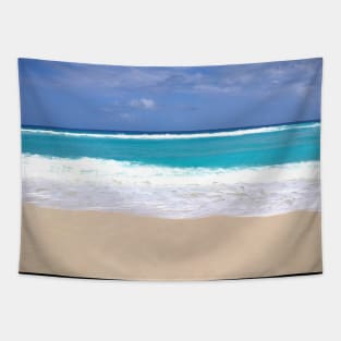 Cancún summer beach with white sand Tapestry