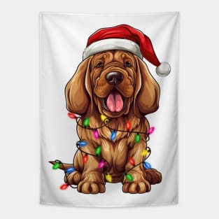 Christmas Bloodhound Tapestry