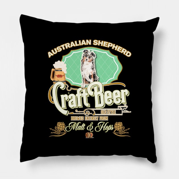 Australian Shepherd Gifts - Beer Dog lover Pillow by StudioElla